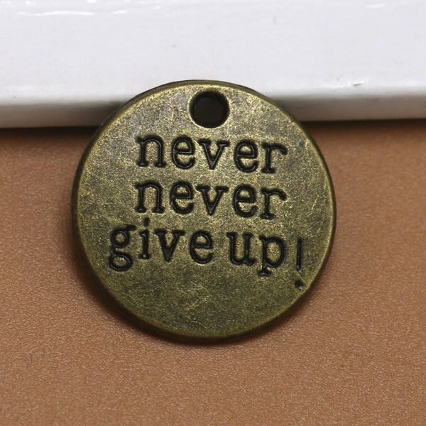 

alloy letter diy never give pendant accessories diy accessories up never give up alloy letter pendant, Silver
