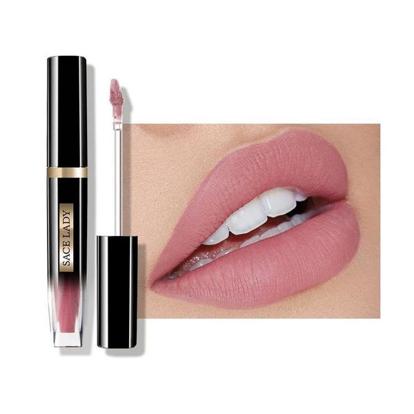 

sace lady lip glaze tattoo lip glaze gradient black and white tube light and long lasting color lip balm (12