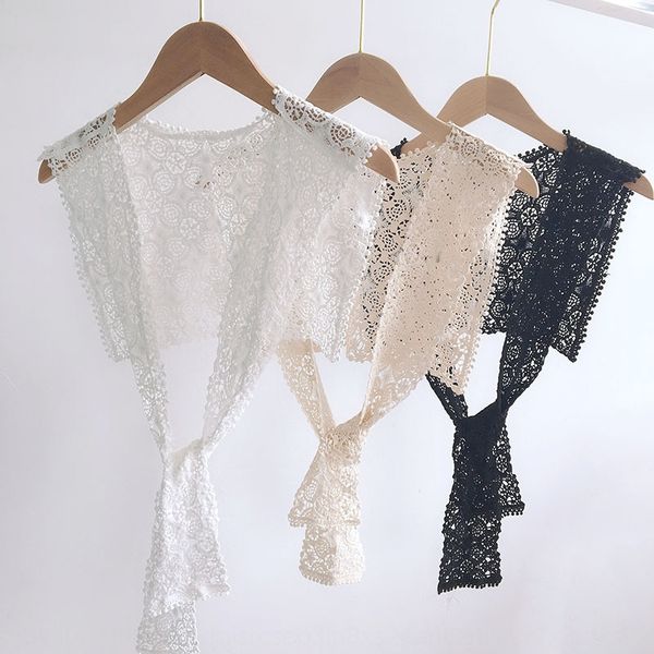 

outer knitted hollow scarf shawl lace shawl sweet lace small shoulder korean style sunscreen knotted scarf female, Blue;gray