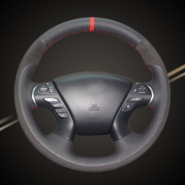 

car braid on the steering wheel cover for infiniti jx35 m m25 m35 m37 m56 q70 qx60 murano pathfinder diy auto car-styling