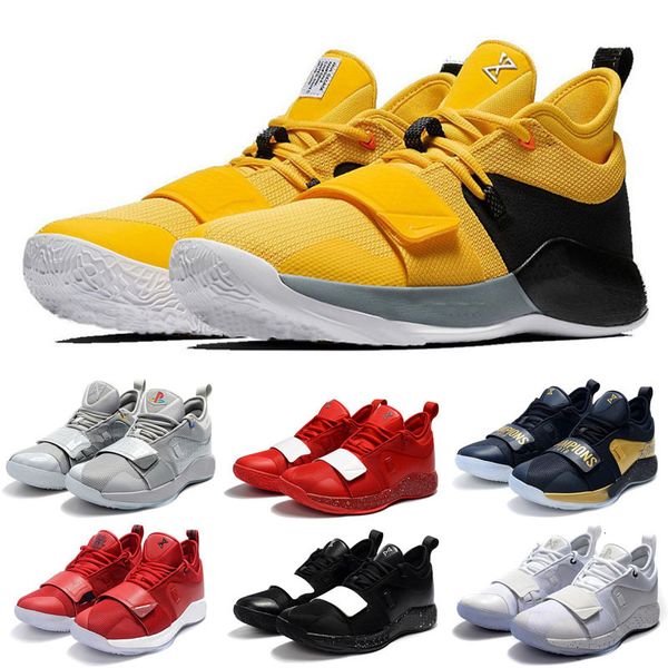 

new arrival pg 2.5 university red opti yellow men kids basketball shoes racer blue white black wolf grey mens paul george sports sneakers