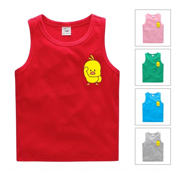 

wjus4 boys girls vest t-shirt vest summer sleeveless t-shirt pure cotton small and medium children children and little boys wearing thin sum, Blue