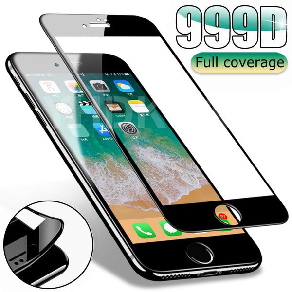

999d protective tempered glass for iphone 7 8 6 6s plus se 2020 glass screen protector iphone 11 pro xs max x xr glass film case
