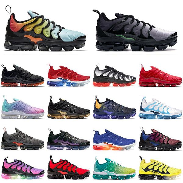 

new tn plus mens outdoor chaussures running shoes triple black white beture black volt bleached aqua blue fury womens sports sneakers