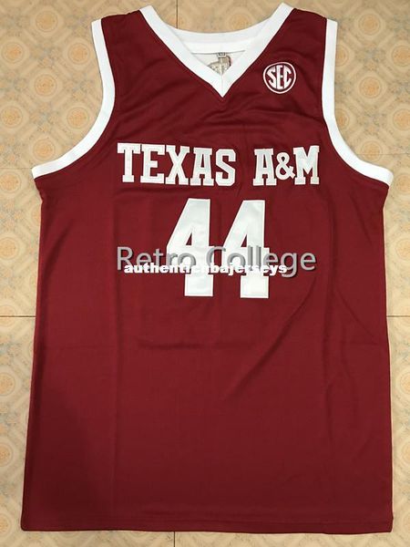 

#44 robert williams texas tech college retro stitched sewn basketball jerseys customize any number and name xs-6xl vest jerseys, Gray