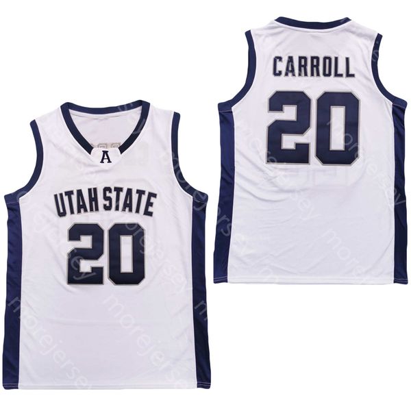 

new 2020 utah utes basketball jersey ncaa college 20 carroll white all stitched and embroidery size s-3xl, Black