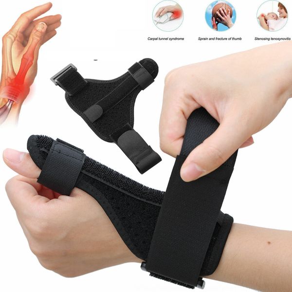 

uaprm thumb finger wrist guard wrist guard finger sleeve an sprain fracture tenosynovitis sleeve anti-thumb joint sprain fracture tenosynovi, Black;red
