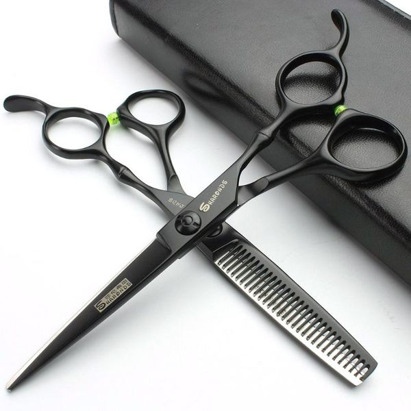 

hair scissors 6" black japan440c cutting hairdresser kits clipper japanese hairdressing shears for barber scissor