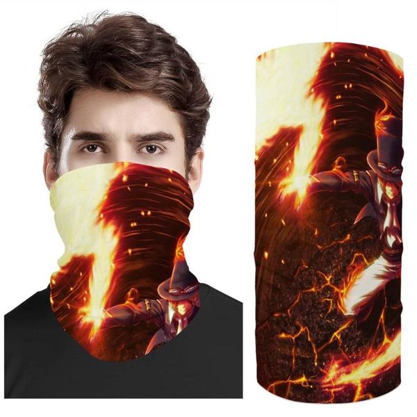 

cycling motorcycle headscarf neck warmer fashion ski balaclava headband wristband balaclava headwrap anime one piece luffy, Black