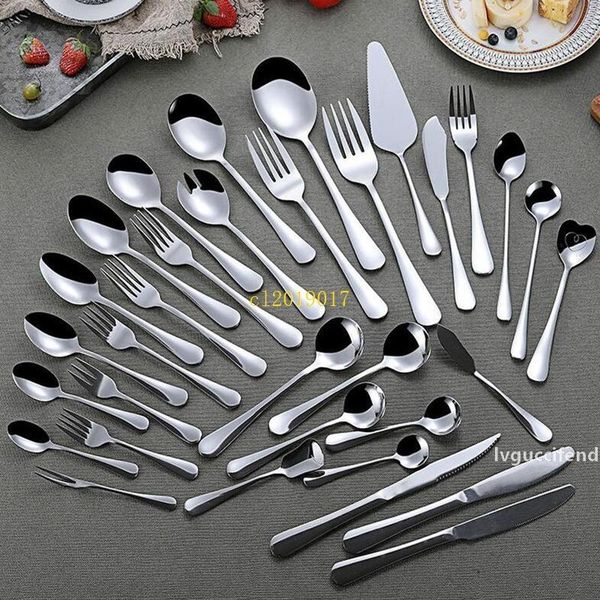 

titanium plated stainless steel tableware set coffee spoon steak knife fork spoon western tableware