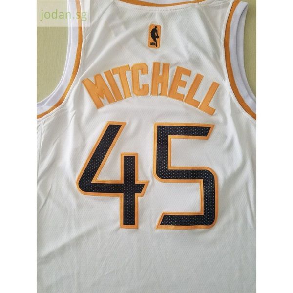 

714 new jersey men's mitchell #45 sports jerseys vest s-xxl stitched jersey, Black;white