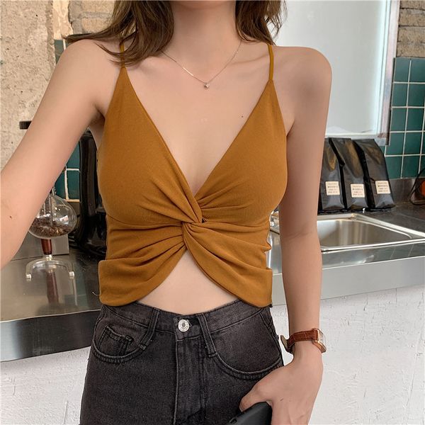 

fashion women crop camis deep v female vest summer women tank sleeveless camisole, Black;white