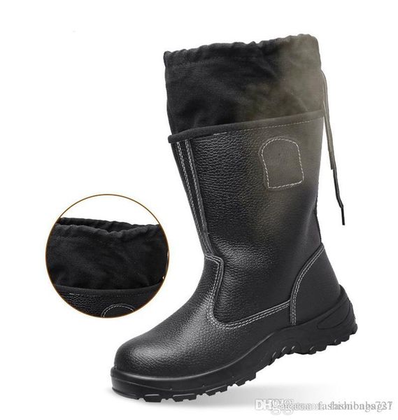 

safety shoe mens steel toe cap sport outdoor work protective footwear boots booties safety work boot fur boot martin boots women, Black