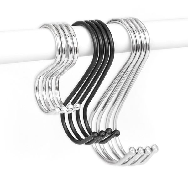 

stainless steel s shaped hanger hook kitchen bathroom clothing hanger hooks railing clasp holder hooks for pot hanging