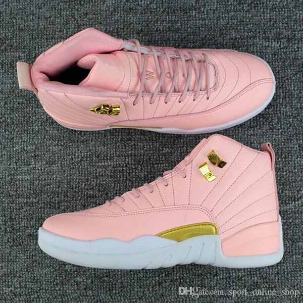 

girls master taxi sneakers drop shipping women 12 gs hyper youth pink valentines day 12s plum fog flu game outdoor sports shoes, White;red