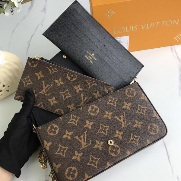 

новое прибытие ретро стиль женщин цепи кожи crossbody сумка карты держатель кошелек кошельки клатчи сумки роскошные дизайнерские леди сумки