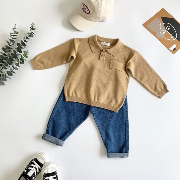 

spring new children's korean style loose spring new children's lapel sweater korean style loose lapel sweater, Blue