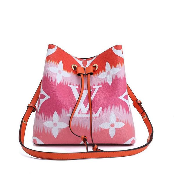 

vintage classic womens leather drawstring bucket bag new arrival lady vintage shoulder bag women simple style crossbody bags fast delivery