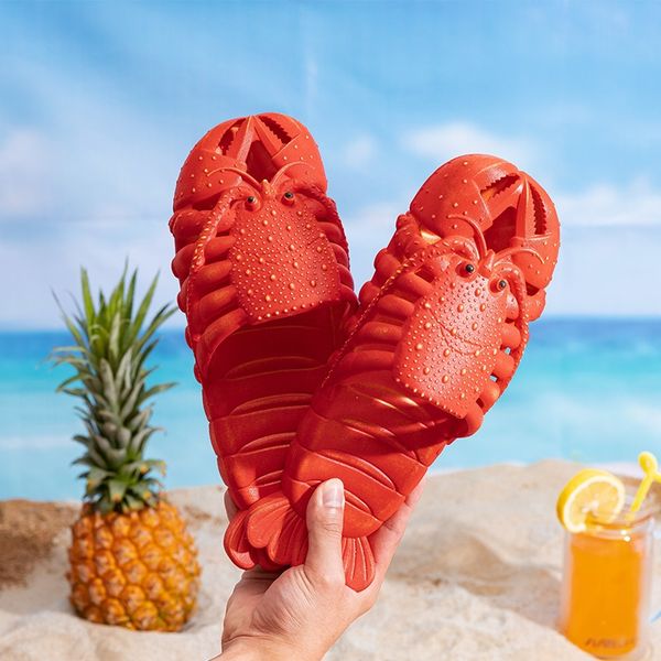 

zirsg internet celebrity children children sandals children' parent-child female creative crayfish children' slippers lovers bea, Black;grey