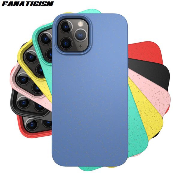 

соломы пшеницы цвет конфеты чехол для iphone 12 pro max 12max 12pro iphone12 ударопрочных мягкие силиконовые экологичная задняя крышка