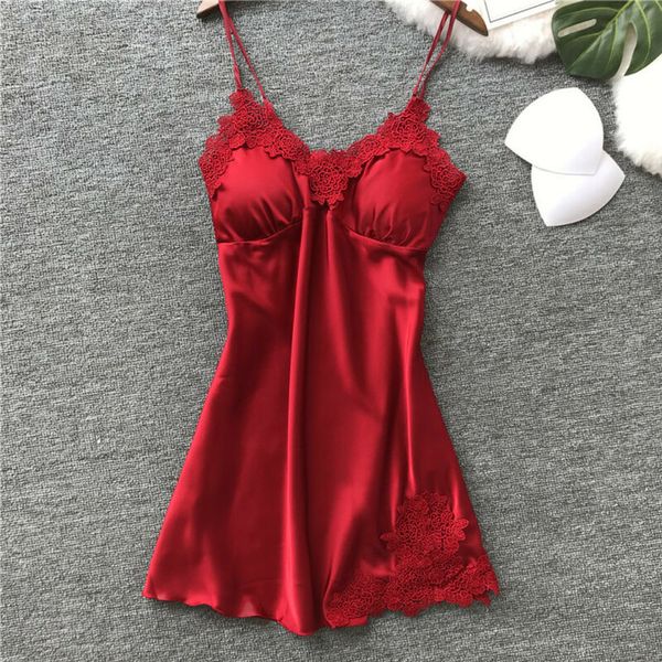 

ladies sleepwear women babydoll robe underwear night dress lace sleeveless lace pajamas casual, Black;gray