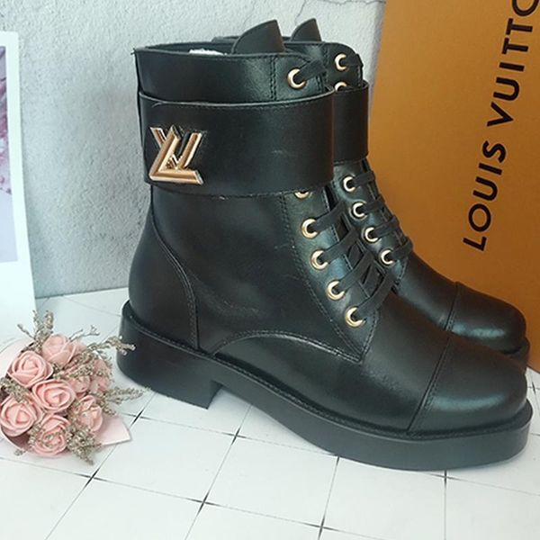 

2020 printed stripes short boots hook loop leather womens motorcycle boots,fashion personality wild womens martin boots size 35-42 00089, Black