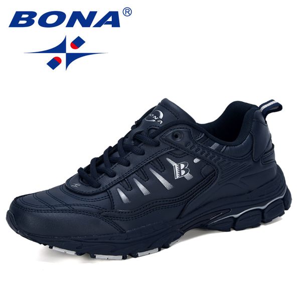 

bona 2020 new designer outdoor men running shoes cow split jogging walking sports shoes lace-up athietic sneakers man trendy