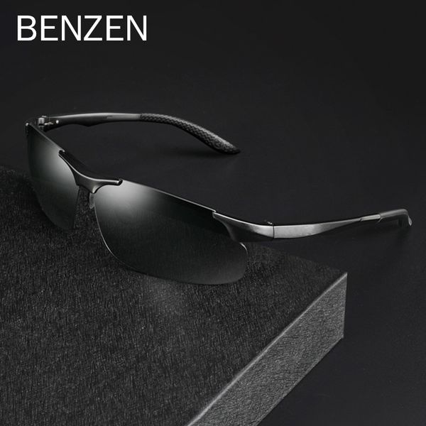 

benzen polarized sunglasses men al mg sun glasses for male uv 400 driving glasses sports eyewear oculos black 9323b, White;black