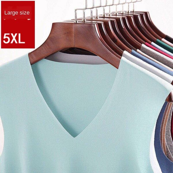 

2020 new men' ice silk seamless vest v-neck slim sports high elasticity vest shirt base shirt summer, White;black