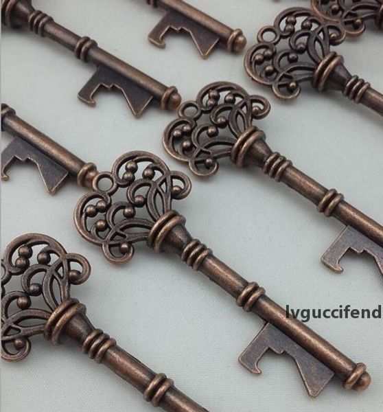 

eco-friendly key bottle opener gift vintage antique key metal beer wine opener bronze skeleton wedding favor kitchen dining bar tools
