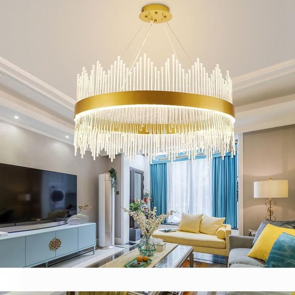 

modern crystal chandelier round pendant light luxury dining room suspension luminaire home decoration led hanglamp lighting fixture