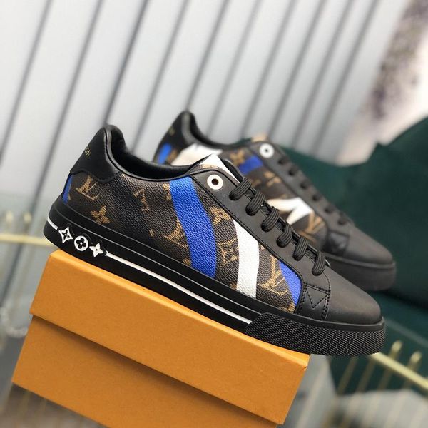 

2020j new limited edition luxury design mens leather printed sneakers all-match fashion mens casual shoes mens banquet shoes size: 38-451, Black