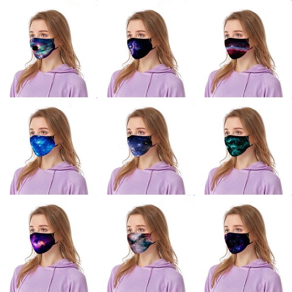 

ot selling reusable cotton fa masks valve pm2.5 fabric mask wasable mask wit filter dener printed fa mask f #189#413