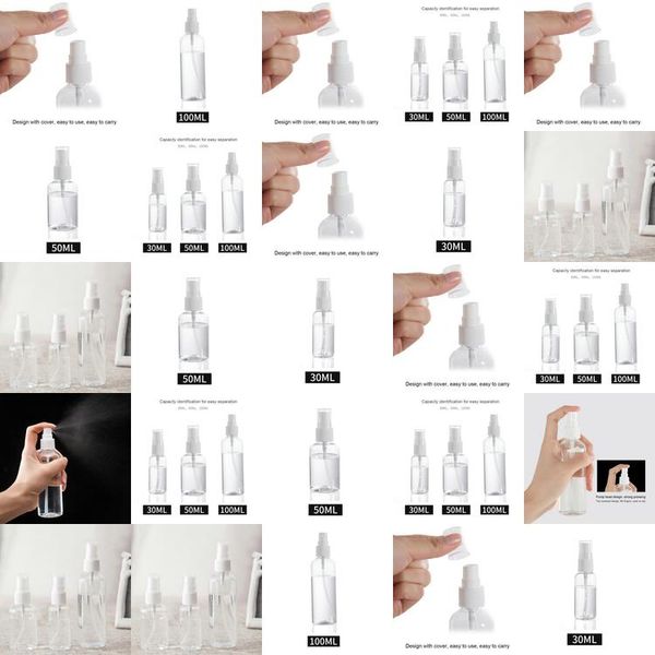 

colored spray bottles 30ml 50ml 100ml clear plastic mist spray bottle portable refillable achohol sprayer bottle new 20750vd xbvbq