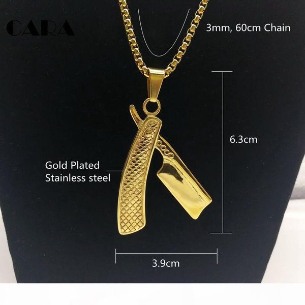 

кара 207 новая нержавеющая сталь 316l хип-хоп бритву нож кулон ожерелье бабер нож кулон ожерелье мужчины хип-хоп ожерелье cara0221, Silver