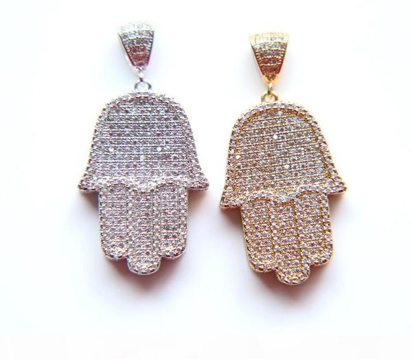 

chain micro pave cz hip hop bling men jewelry new fashion hand gold color jewelry men necklace copper, Silver
