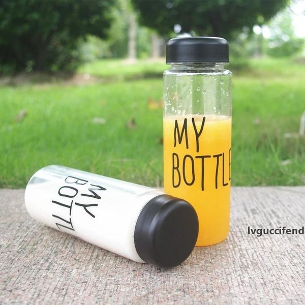 

2pcs my bottle korea style plastic sports water bottles drinkware with bag retail package vs cola shaped bottle