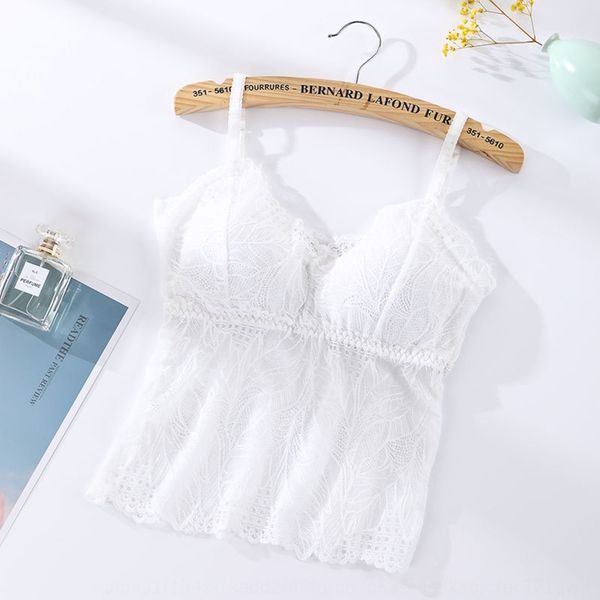 

летние новые сексуальные кружева ремня обратно с кружевом жилетом жилета не стального кольца собрало базовое покрытие пригонка все соответст, White