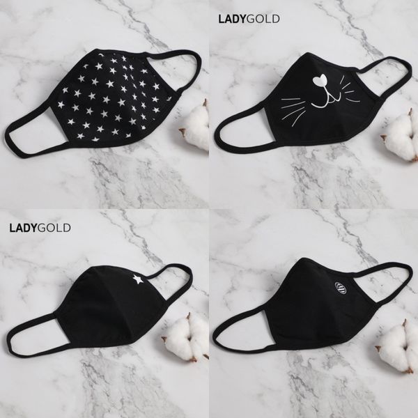 

qlity 2020 in stock fast sip and fa masks wit breating valve 3-layer fasion dener mask dustproof earloop masks#172, Black