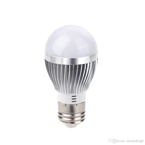 

led lamp e27 ic 3w 5w 7w 9w 12w 15w 85v-265v led lights led bulb light lighting high silver metal