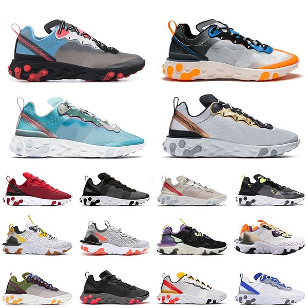 

react element 87 55 zapato men women running shoes bred sail triple black bred tour yellow mens trainers sports sneakers 36-45