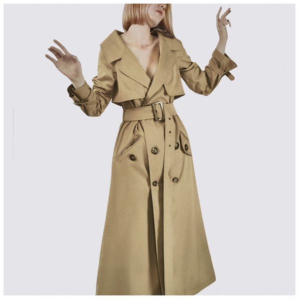 

yviw0 очаровательное место костюм воротник талии плотно траншею средней длины элегантный весна женщин и осень новый британский стиль двуборт, Tan;black