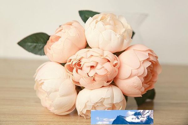 Bomboniere Bouquet da sposa Innamorato Fiore di seta Sposa con bouquet di fiori artificiali Peonia artificiale Fiori di seta Matrimoni SP03