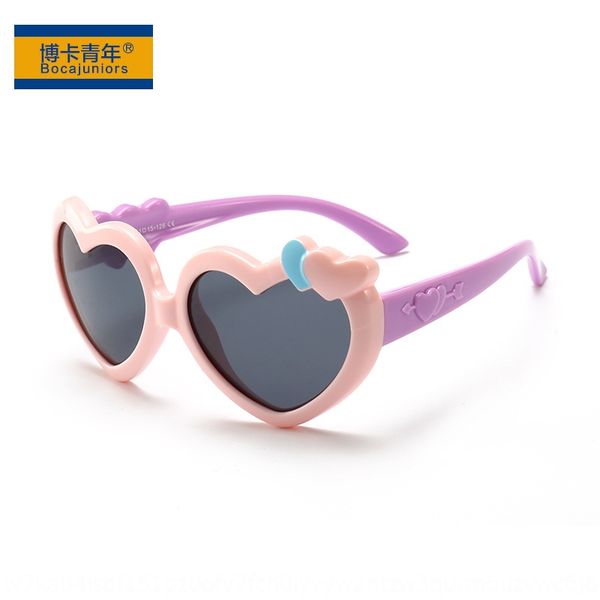

2020 new boys' and girls' cartoon fashion love polarized sun silicone baby sun silicone sun glasses sunglasses straight 1907, Blue