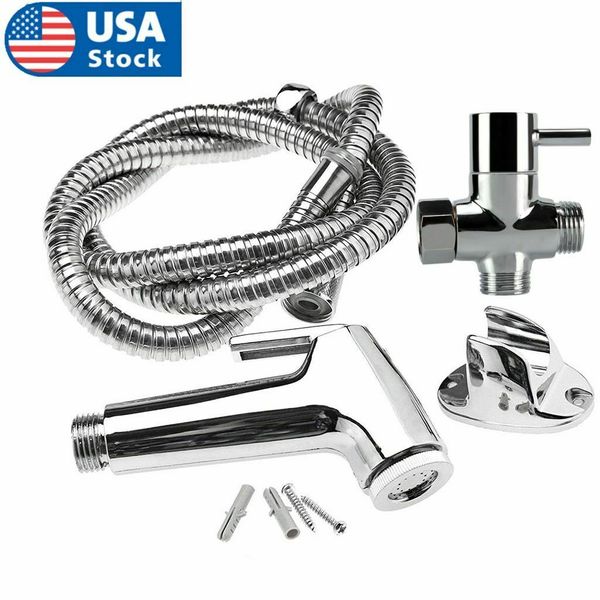 

stainless steel handheld bidet spray shower head shattaf toilet with hose kit