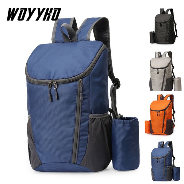 

waterproof folding sports backpack with bottle bag ultralight portable backpack for men women hiking camping travel backapack