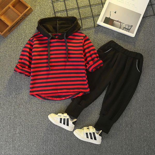 

мальчики одежда наборы весны осени детей вскользь хлопок hoodies кальсон 2pcs для ребенка спортивных костюмов девочек детей для малышей спор, White