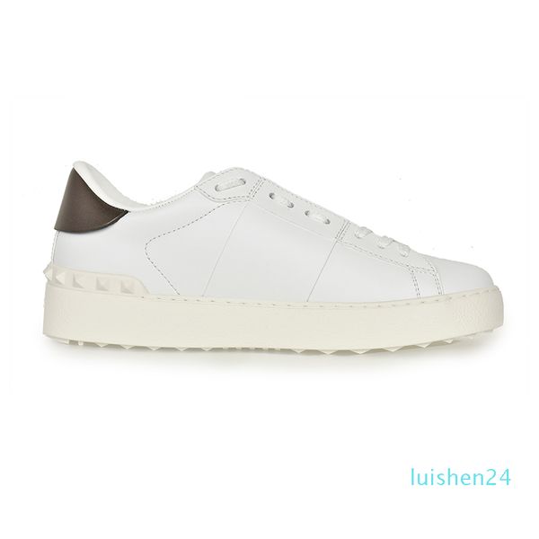 

luxury designer shoes for men women rivet sliver black green pink stripe leather walking casual shoe size 36-46 l24