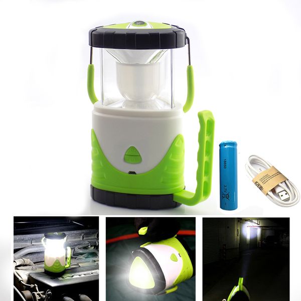 

led outdoor hand torch lantern lighting usb rechargeable work flash light 18650 battery powerful camping lamp