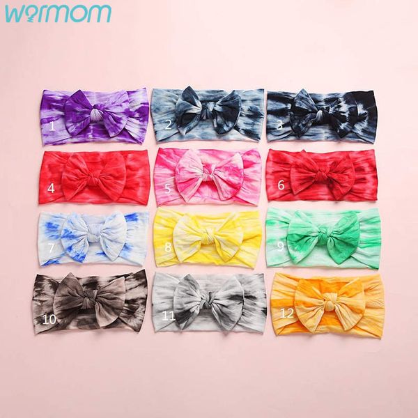 

warmom bowknot baby headbands elastic turban kids baby girl headbands hair bands for girls haarband hair accessories, Slivery;white